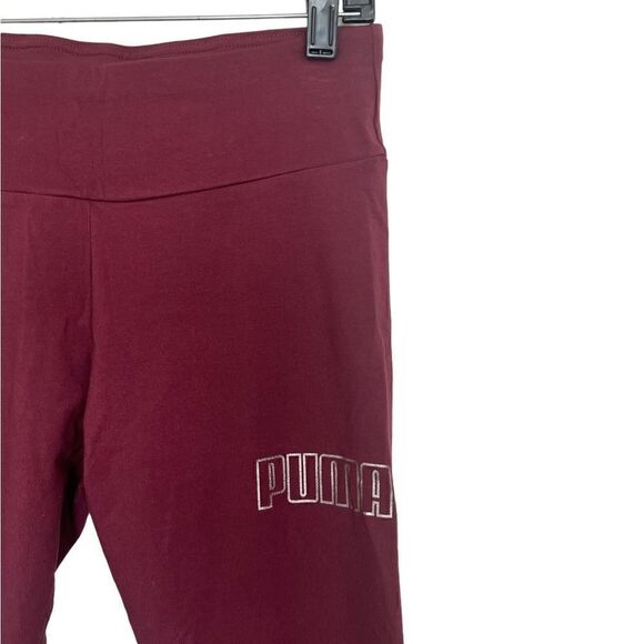 Puma Burgundy High Waist Modern Basics Sporty Leggings Size Medium - Picture 6 of 11